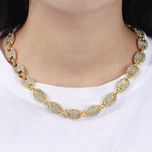 Gold & CZ chain 16" long